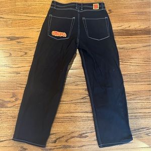 Empyre Relax Black Embroidered Jeans